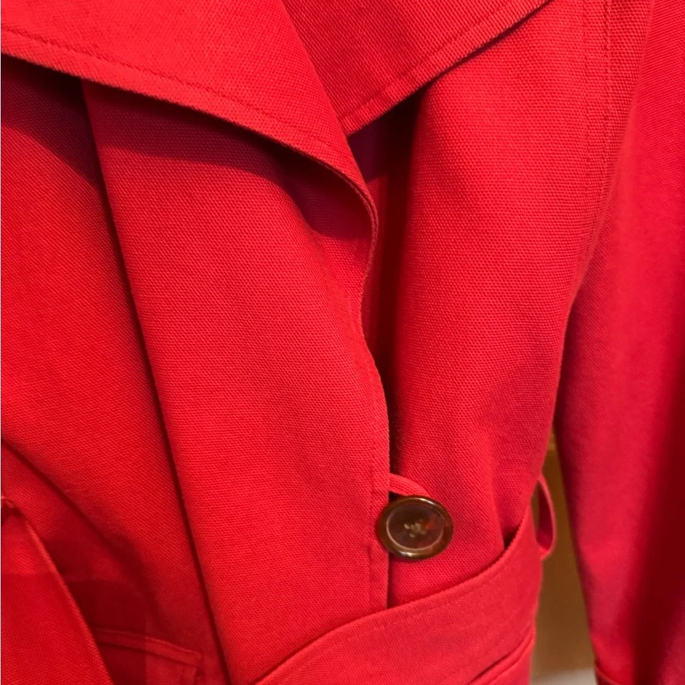 Talbots Vibrant Red Trench Coat - Picture 12 of 12